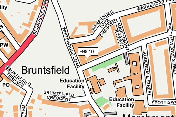 EH9 1DT map - OS OpenMap – Local (Ordnance Survey) EH9 1DT map - OS OpenMap – Local (Ordnance Survey)