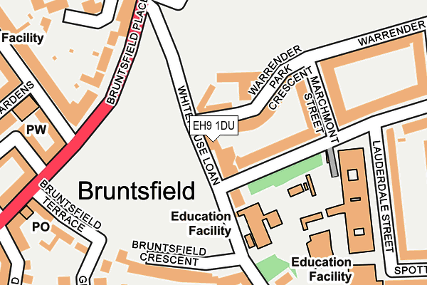 EH9 1DU map - OS OpenMap – Local (Ordnance Survey) EH9 1DU map - OS OpenMap – Local (Ordnance Survey)