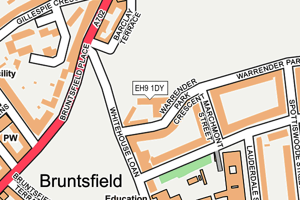 EH9 1DY map - OS OpenMap – Local (Ordnance Survey) EH9 1DY map - OS OpenMap – Local (Ordnance Survey)