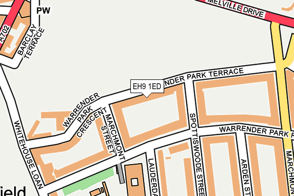 EH9 1ED map - OS OpenMap – Local (Ordnance Survey) EH9 1ED map - OS OpenMap – Local (Ordnance Survey)