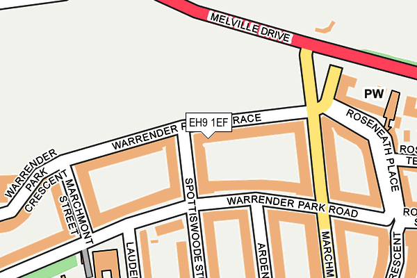 EH9 1EF map - OS OpenMap – Local (Ordnance Survey) EH9 1EF map - OS OpenMap – Local (Ordnance Survey)