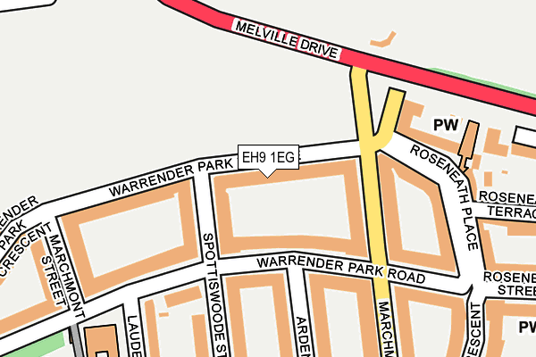 EH9 1EG map - OS OpenMap – Local (Ordnance Survey) EH9 1EG map - OS OpenMap – Local (Ordnance Survey)