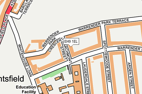 EH9 1EL map - OS OpenMap – Local (Ordnance Survey) EH9 1EL map - OS OpenMap – Local (Ordnance Survey)