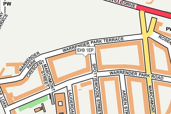 EH9 1EP map - OS OpenMap – Local (Ordnance Survey) EH9 1EP map - OS OpenMap – Local (Ordnance Survey)
