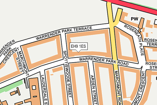 EH9 1ES map - OS OpenMap – Local (Ordnance Survey) EH9 1ES map - OS OpenMap – Local (Ordnance Survey)