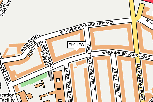EH9 1EW map - OS OpenMap – Local (Ordnance Survey) EH9 1EW map - OS OpenMap – Local (Ordnance Survey)
