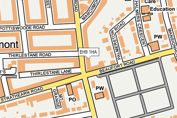 EH9 1HA map - OS OpenMap – Local (Ordnance Survey) EH9 1HA map - OS OpenMap – Local (Ordnance Survey)