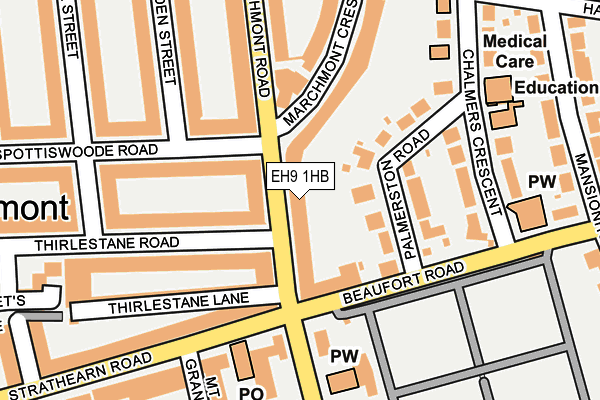 EH9 1HB map - OS OpenMap – Local (Ordnance Survey) EH9 1HB map - OS OpenMap – Local (Ordnance Survey)