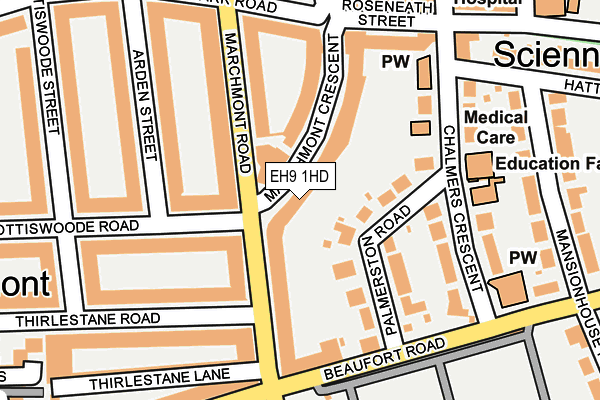EH9 1HD map - OS OpenMap – Local (Ordnance Survey) EH9 1HD map - OS OpenMap – Local (Ordnance Survey)