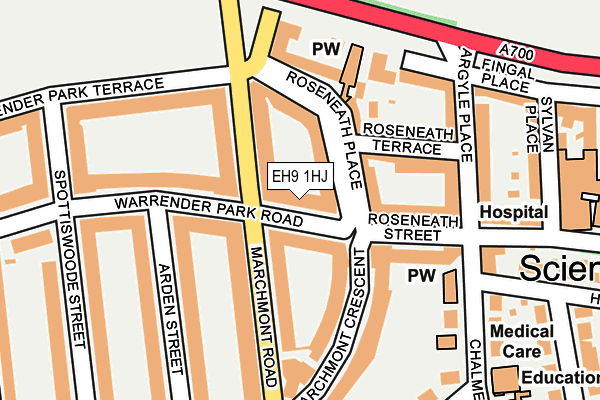 EH9 1HJ map - OS OpenMap – Local (Ordnance Survey) EH9 1HJ map - OS OpenMap – Local (Ordnance Survey)