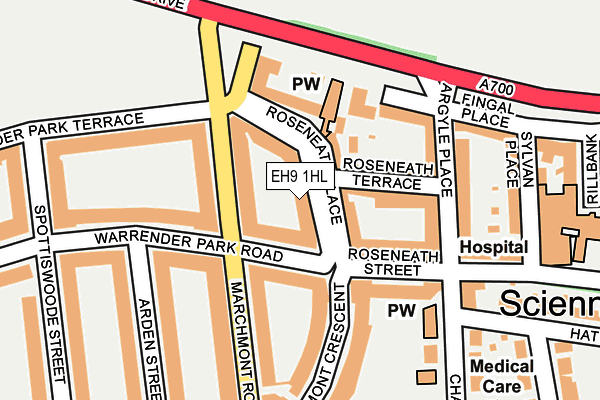 EH9 1HL map - OS OpenMap – Local (Ordnance Survey) EH9 1HL map - OS OpenMap – Local (Ordnance Survey)