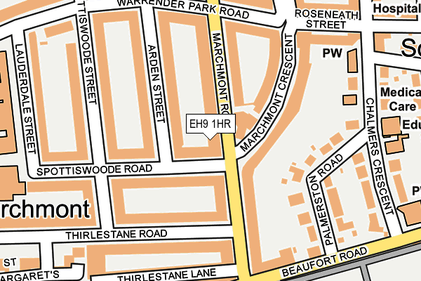 EH9 1HR map - OS OpenMap – Local (Ordnance Survey) EH9 1HR map - OS OpenMap – Local (Ordnance Survey)