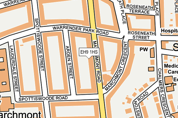 EH9 1HS map - OS OpenMap – Local (Ordnance Survey) EH9 1HS map - OS OpenMap – Local (Ordnance Survey)