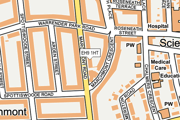 EH9 1HT map - OS OpenMap – Local (Ordnance Survey) EH9 1HT map - OS OpenMap – Local (Ordnance Survey)