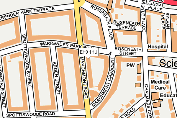 EH9 1HU map - OS OpenMap – Local (Ordnance Survey) EH9 1HU map - OS OpenMap – Local (Ordnance Survey)