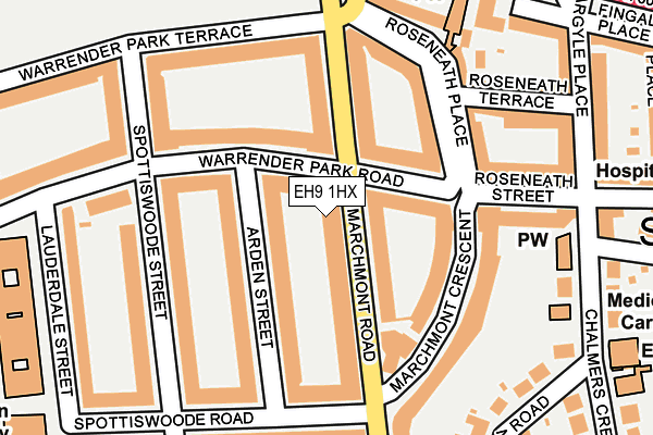 EH9 1HX map - OS OpenMap – Local (Ordnance Survey) EH9 1HX map - OS OpenMap – Local (Ordnance Survey)