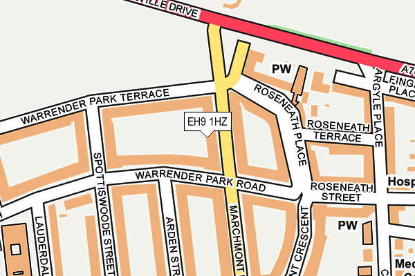 EH9 1HZ map - OS OpenMap – Local (Ordnance Survey) EH9 1HZ map - OS OpenMap – Local (Ordnance Survey)