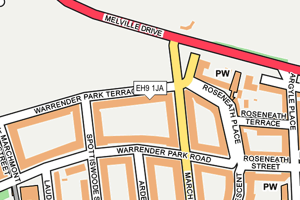 EH9 1JA map - OS OpenMap – Local (Ordnance Survey)