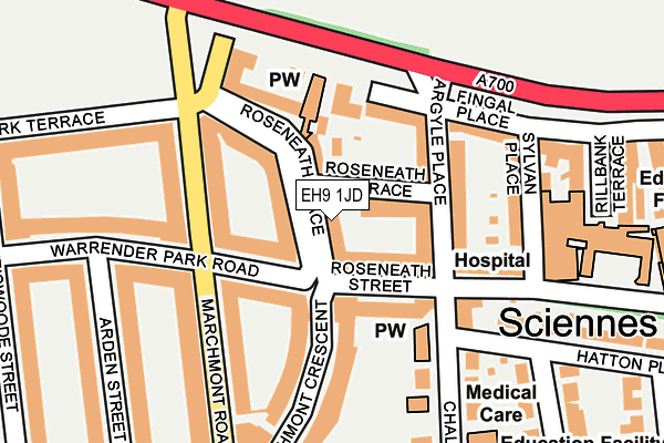 EH9 1JD map - OS OpenMap – Local (Ordnance Survey) EH9 1JD map - OS OpenMap – Local (Ordnance Survey)