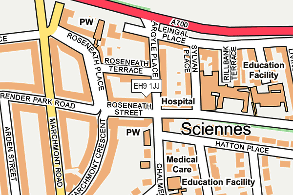 EH9 1JJ map - OS OpenMap – Local (Ordnance Survey) EH9 1JJ map - OS OpenMap – Local (Ordnance Survey)