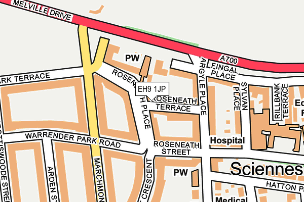 EH9 1JP map - OS OpenMap – Local (Ordnance Survey) EH9 1JP map - OS OpenMap – Local (Ordnance Survey)