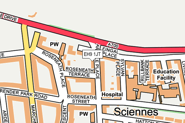 EH9 1JT map - OS OpenMap – Local (Ordnance Survey) EH9 1JT map - OS OpenMap – Local (Ordnance Survey)