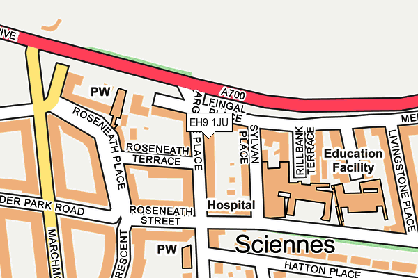 EH9 1JU map - OS OpenMap – Local (Ordnance Survey) EH9 1JU map - OS OpenMap – Local (Ordnance Survey)