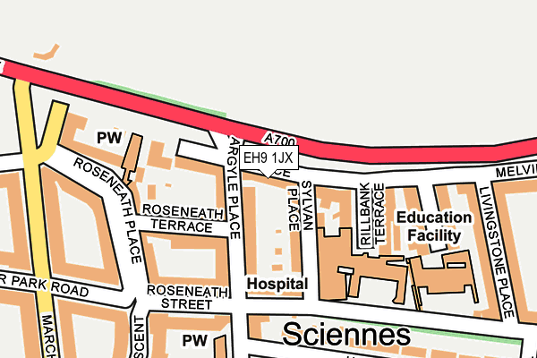 EH9 1JX map - OS OpenMap – Local (Ordnance Survey) EH9 1JX map - OS OpenMap – Local (Ordnance Survey)
