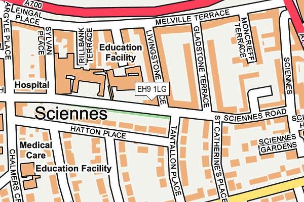 EH9 1LG map - OS OpenMap – Local (Ordnance Survey) EH9 1LG map - OS OpenMap – Local (Ordnance Survey)