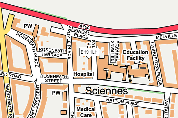EH9 1LH map - OS OpenMap – Local (Ordnance Survey) EH9 1LH map - OS OpenMap – Local (Ordnance Survey)