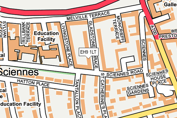 EH9 1LT map - OS OpenMap – Local (Ordnance Survey) EH9 1LT map - OS OpenMap – Local (Ordnance Survey)
