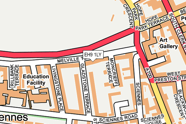 EH9 1LY map - OS OpenMap – Local (Ordnance Survey) EH9 1LY map - OS OpenMap – Local (Ordnance Survey)