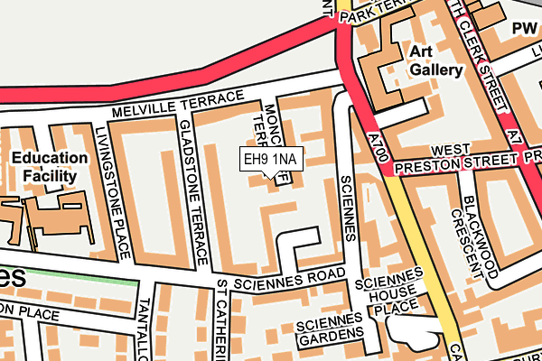 EH9 1NA map - OS OpenMap – Local (Ordnance Survey) EH9 1NA map - OS OpenMap – Local (Ordnance Survey)