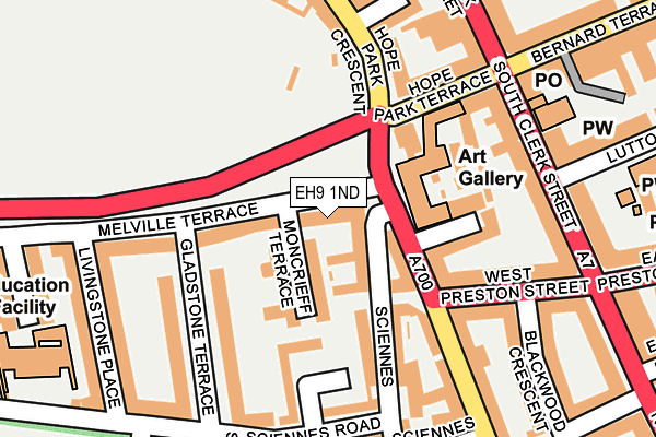 EH9 1ND map - OS OpenMap – Local (Ordnance Survey) EH9 1ND map - OS OpenMap – Local (Ordnance Survey)