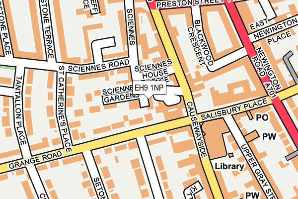 EH9 1NP map - OS OpenMap – Local (Ordnance Survey) EH9 1NP map - OS OpenMap – Local (Ordnance Survey)