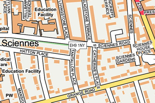 EH9 1NY map - OS OpenMap – Local (Ordnance Survey) EH9 1NY map - OS OpenMap – Local (Ordnance Survey)