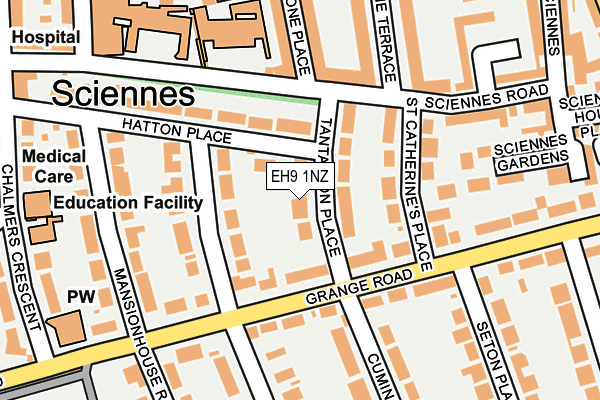 EH9 1NZ map - OS OpenMap – Local (Ordnance Survey) EH9 1NZ map - OS OpenMap – Local (Ordnance Survey)