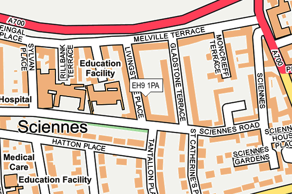 EH9 1PA map - OS OpenMap – Local (Ordnance Survey) EH9 1PA map - OS OpenMap – Local (Ordnance Survey)