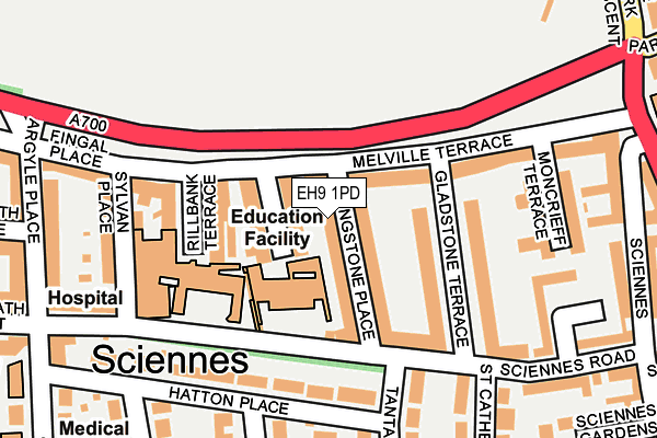 EH9 1PD map - OS OpenMap – Local (Ordnance Survey) EH9 1PD map - OS OpenMap – Local (Ordnance Survey)