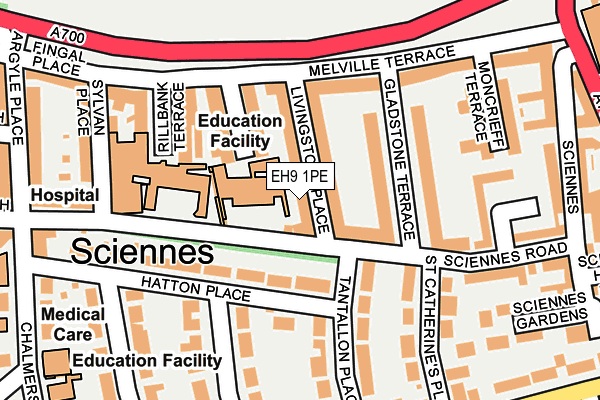 EH9 1PE map - OS OpenMap – Local (Ordnance Survey) EH9 1PE map - OS OpenMap – Local (Ordnance Survey)