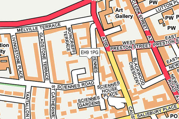 EH9 1PG map - OS OpenMap – Local (Ordnance Survey) EH9 1PG map - OS OpenMap – Local (Ordnance Survey)
