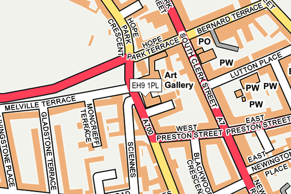 EH9 1PL map - OS OpenMap – Local (Ordnance Survey) EH9 1PL map - OS OpenMap – Local (Ordnance Survey)