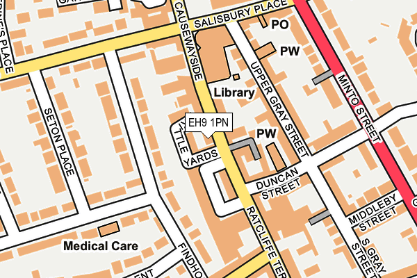 EH9 1PN map - OS OpenMap – Local (Ordnance Survey) EH9 1PN map - OS OpenMap – Local (Ordnance Survey)