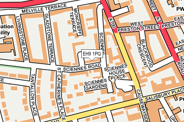 EH9 1PQ map - OS OpenMap – Local (Ordnance Survey) EH9 1PQ map - OS OpenMap – Local (Ordnance Survey)