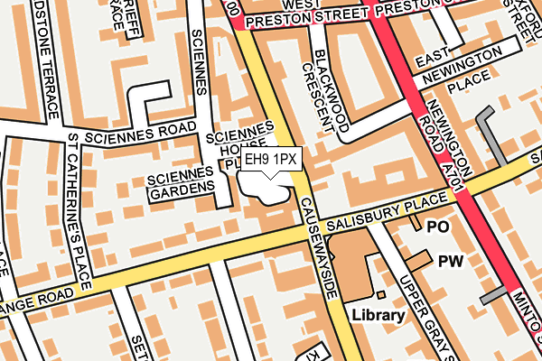 EH9 1PX map - OS OpenMap – Local (Ordnance Survey)