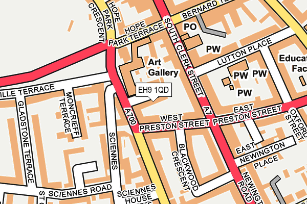EH9 1QD map - OS OpenMap – Local (Ordnance Survey) EH9 1QD map - OS OpenMap – Local (Ordnance Survey)