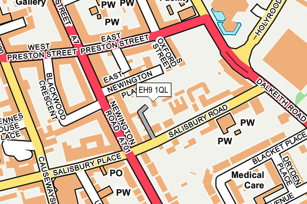 EH9 1QL map - OS OpenMap – Local (Ordnance Survey) EH9 1QL map - OS OpenMap – Local (Ordnance Survey)