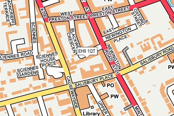 EH9 1QT map - OS OpenMap – Local (Ordnance Survey) EH9 1QT map - OS OpenMap – Local (Ordnance Survey)