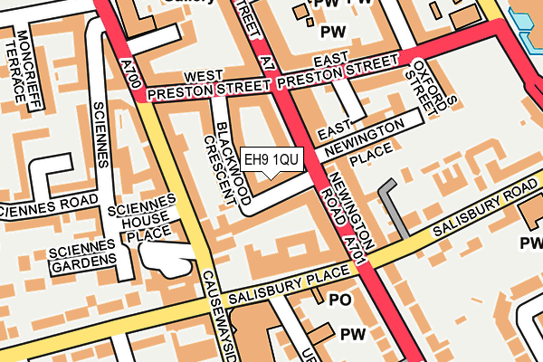 EH9 1QU map - OS OpenMap – Local (Ordnance Survey) EH9 1QU map - OS OpenMap – Local (Ordnance Survey)
