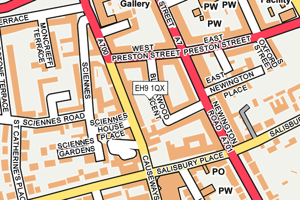 EH9 1QX map - OS OpenMap – Local (Ordnance Survey) EH9 1QX map - OS OpenMap – Local (Ordnance Survey)